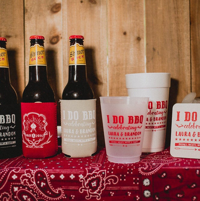 Barn Country Wedding Foam Cups #1766