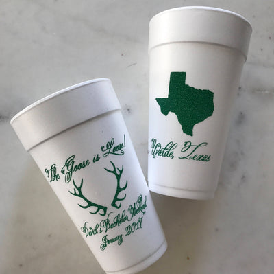 Barn Country Wedding Foam Cups #1766