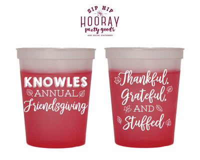 Friendsgiving Thanksgiving Color Changing Mood Cups #1767