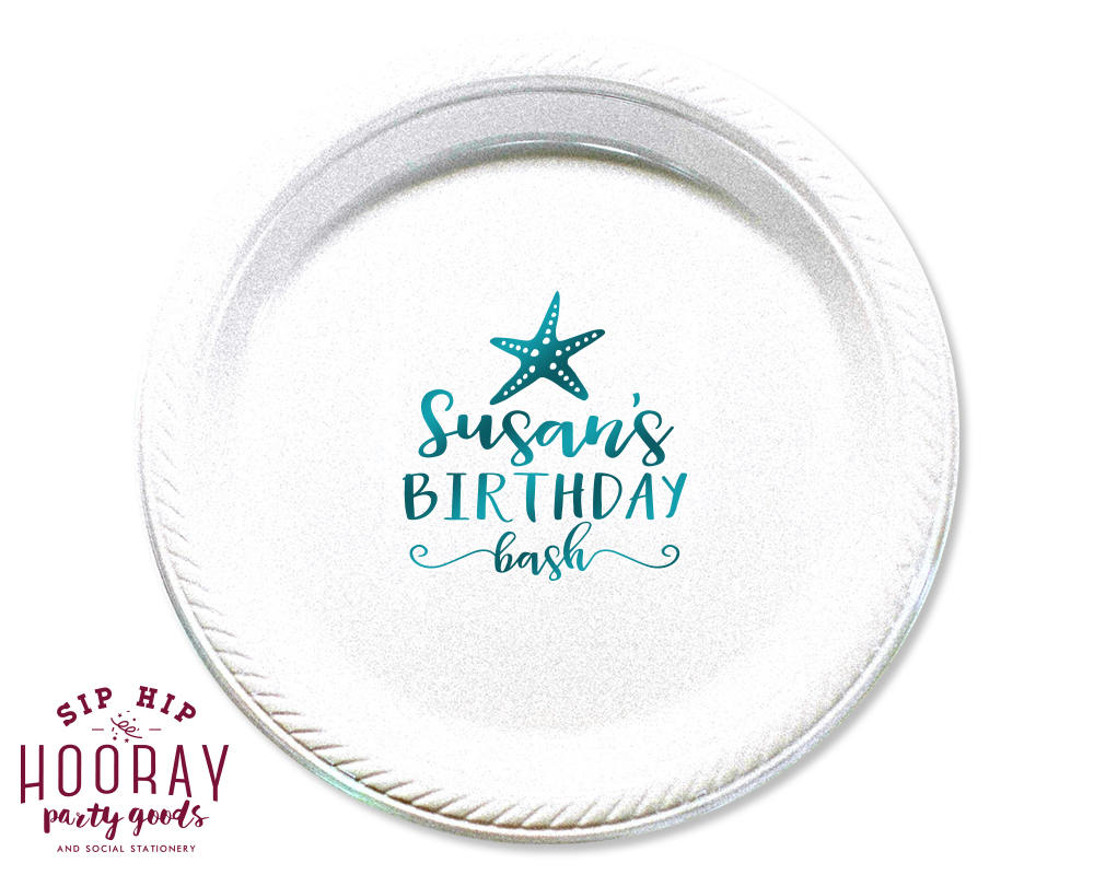 Birthday Beach Bash Cake Plates #1819
