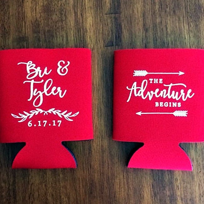 Better Together Mountain Wedding Can Coolers #1527