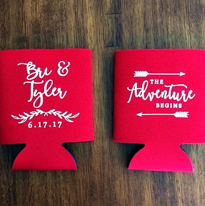 Better Together Mountain Wedding Can Coolers #1527