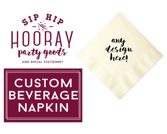 Personalized Party Favors Beverage Napkins