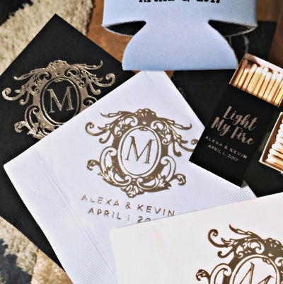Fun Fact Wedding Beverage Napkins #0211