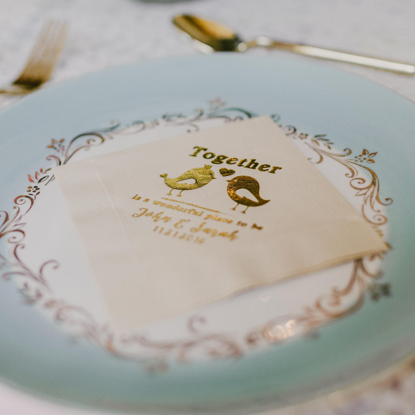Fun Fact Wedding Beverage Napkins #0211