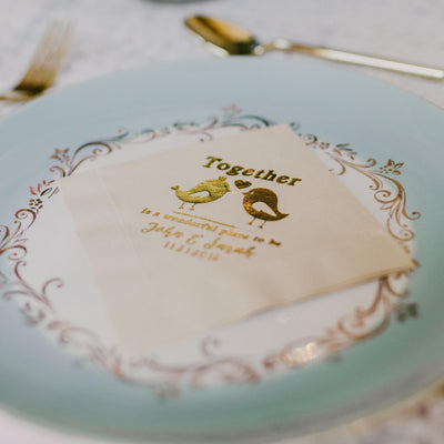 Fun Fact Wedding Beverage Napkins #0211