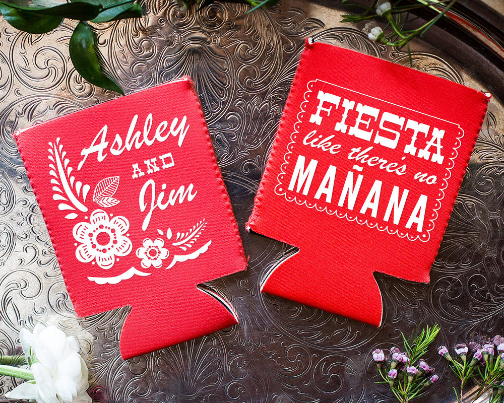 Fiesta Like There's No Mañana Neoprene Can Coolers #1825