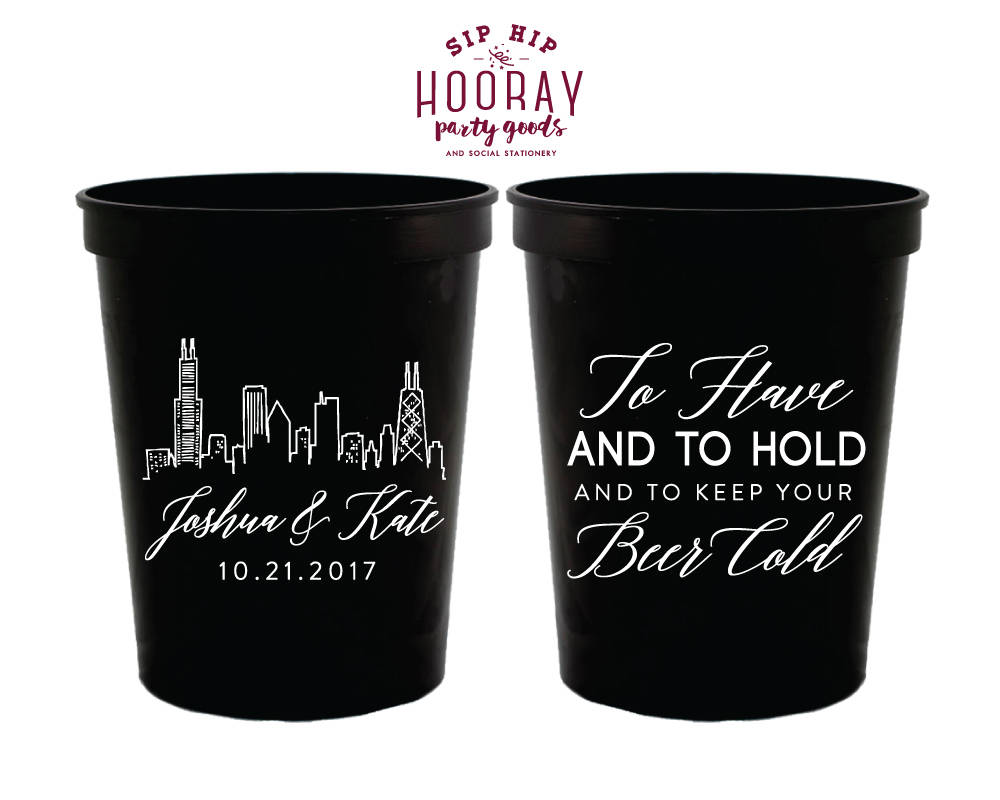 Personalized City Skyline Stadium Cups #1827