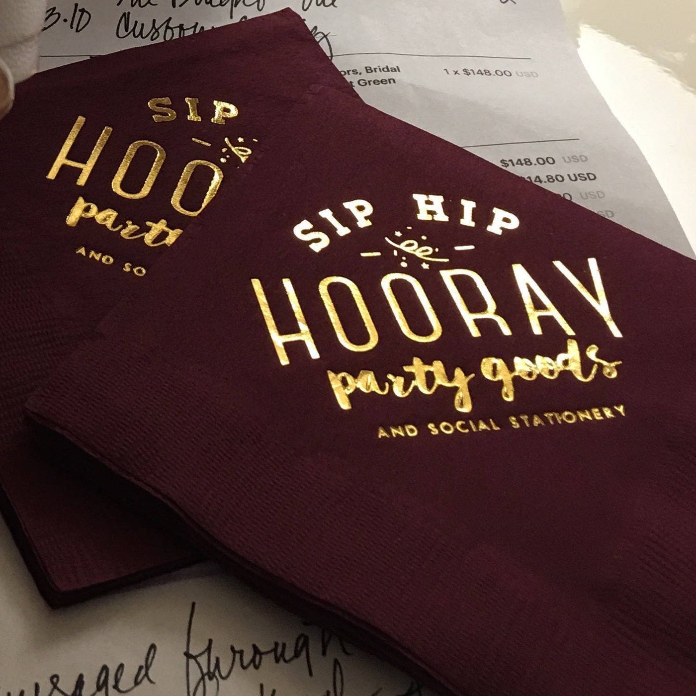 Monogrammed Wedding Napkins #1496
