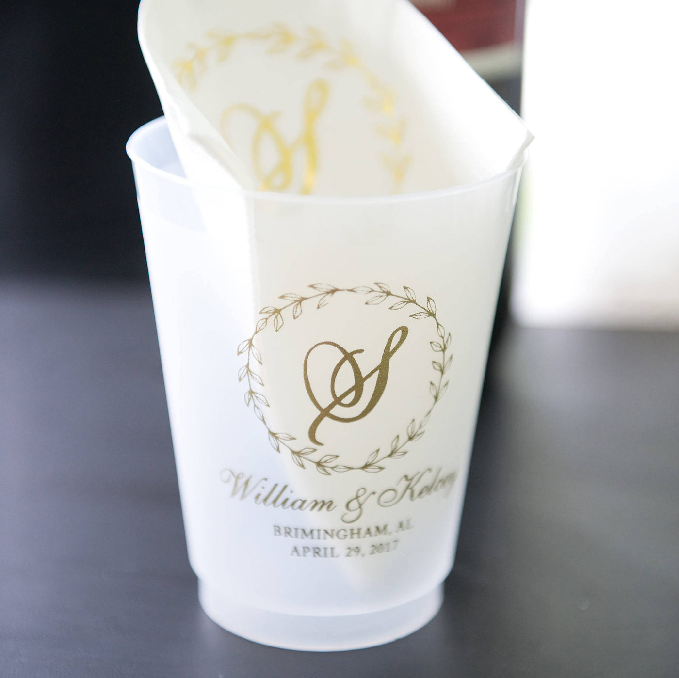 Custom Wedding Frosted Cups #1699