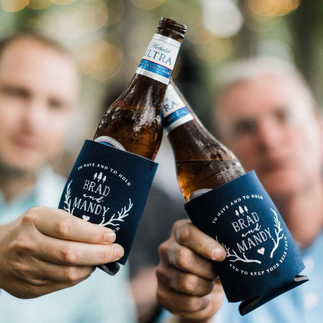 Wine Country Wedding Can Coolers