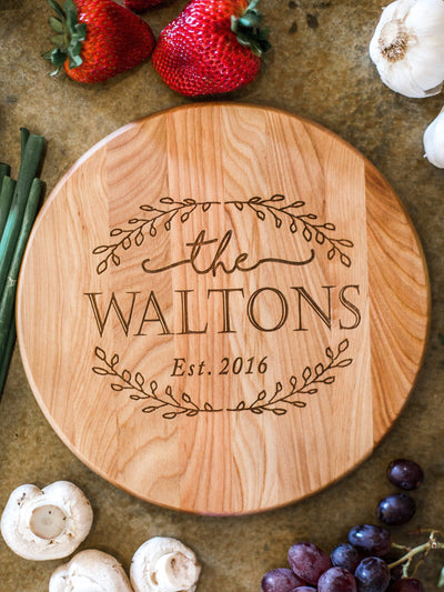 Custom Monogram Cutting Board
