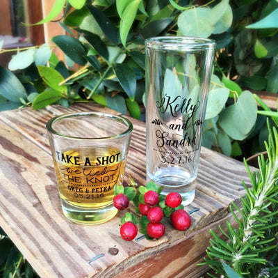 Tied the Knots Wedding Shot Glasses #1514