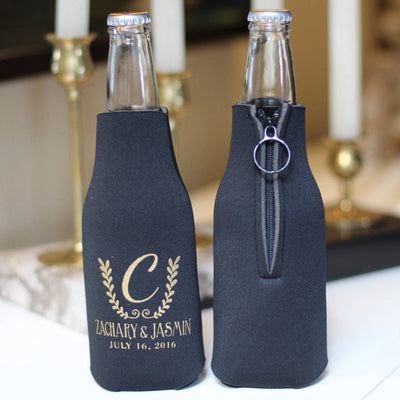 Personalized Party Favors Zipper Bottle Can Coolers