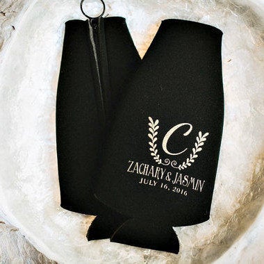 Personalized Party Favors Zipper Bottle Can Coolers