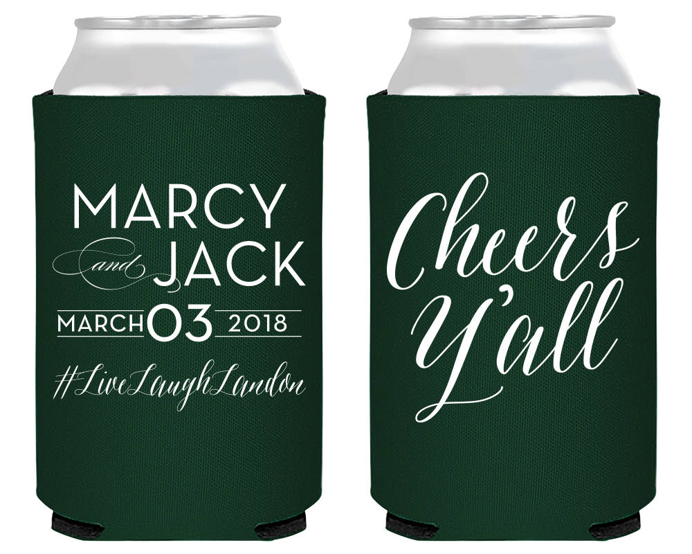Cheers Y'all Can Cooler Design #1804