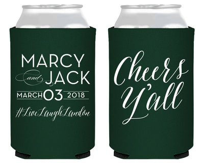 Cheers Y'all Can Cooler Design #1804