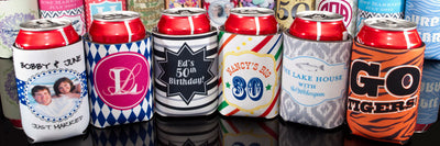 Black and White Jungle Full Color Can Coolers