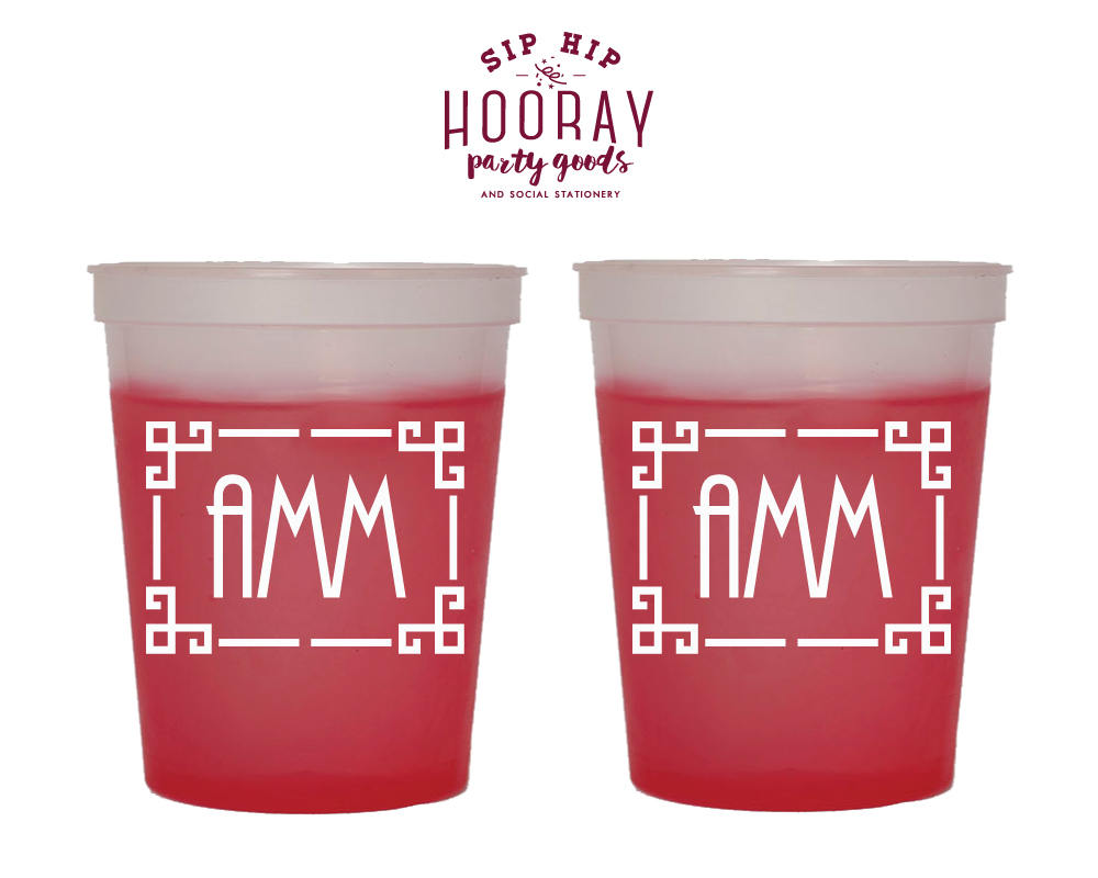 Geometric Monogrammed Mood Cup #1840