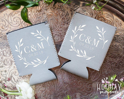 Monogrammed Wedding Favors Neoprene Can Coolers, #1842