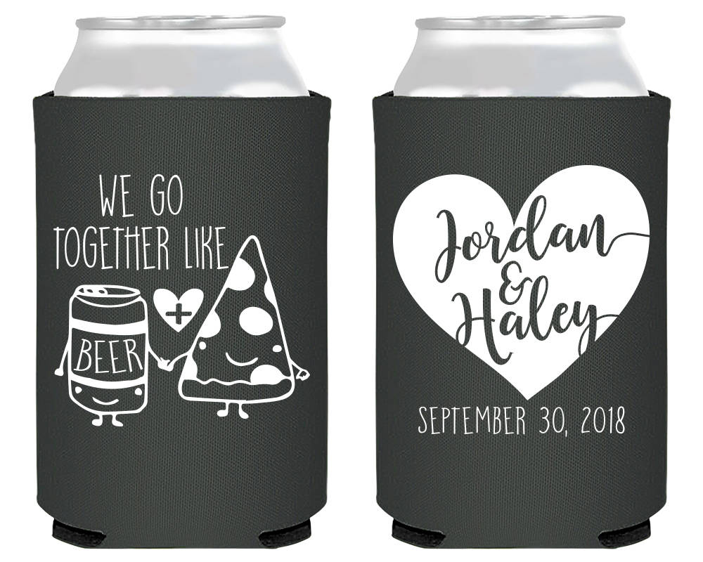 Neoprene Beer Lovers Wedding Can Cooler Design #1844