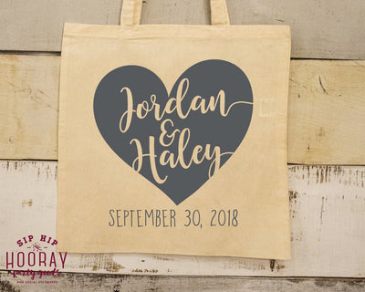 Heart Wedding Tote Bag Design #1844