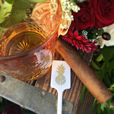 Pineapple Monogram Stir Sticks #1443