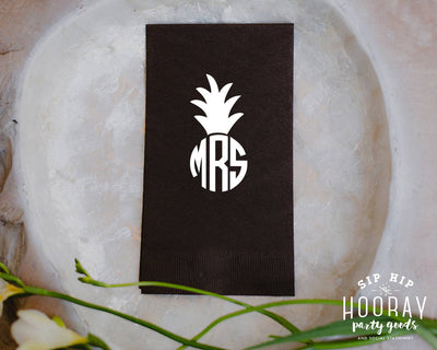 Pineapple Initials Guest Towels #1443