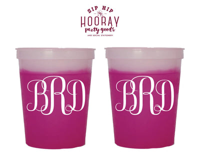 Whimsical Cursive Monogram Mood Cup #1847