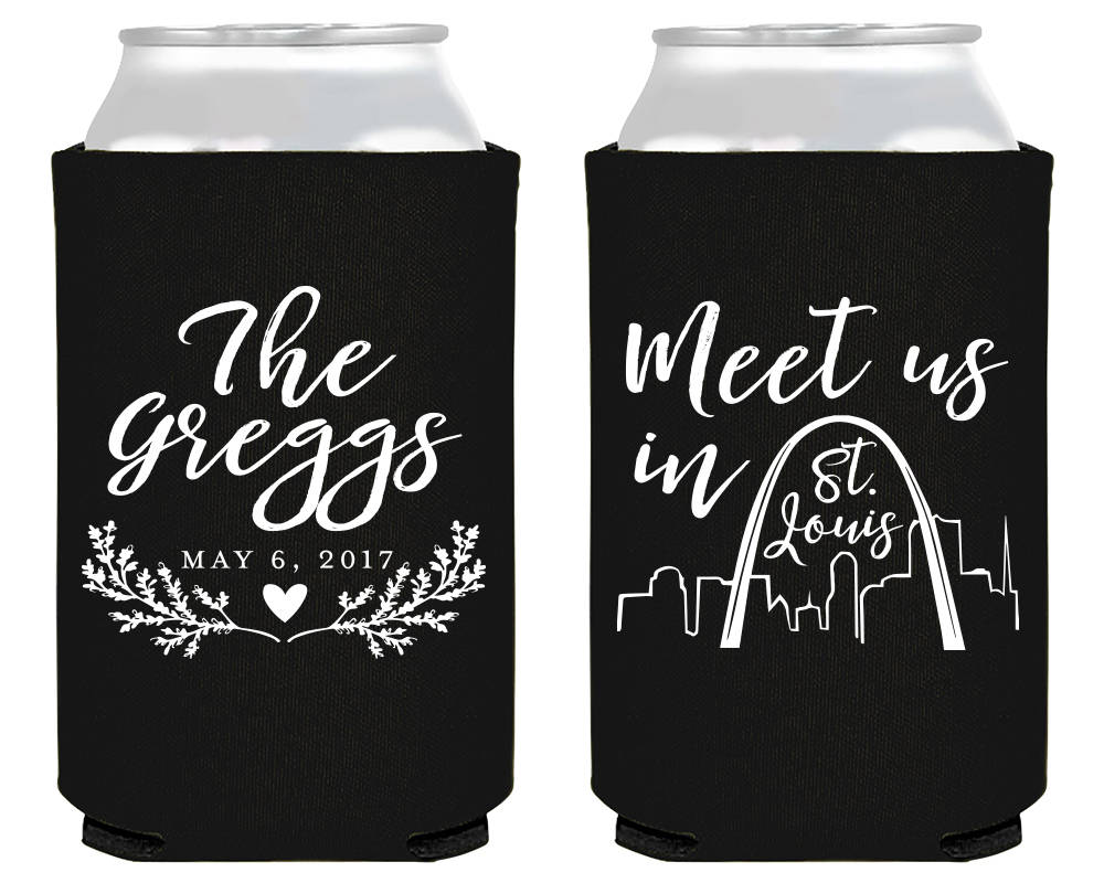 St. Louis Wedding Neoprene Can Coolers #1848
