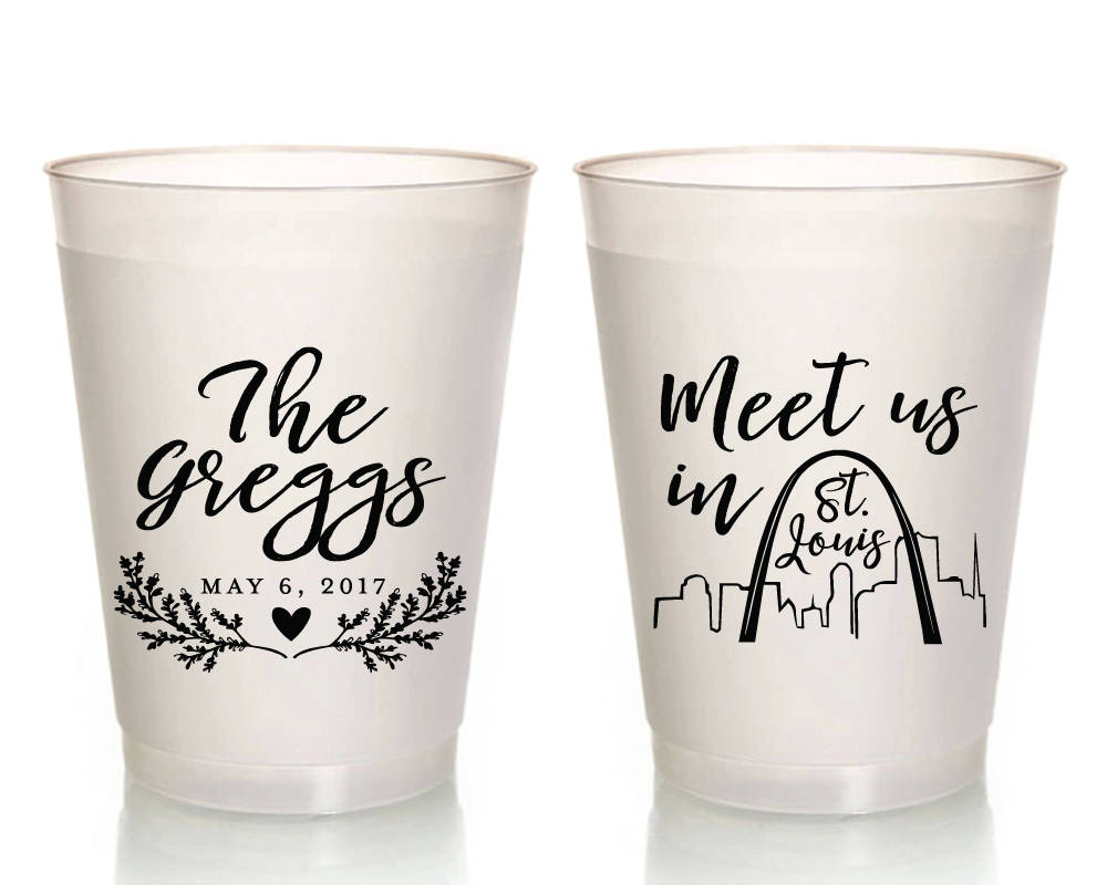 St Louis Wedding Frosted Cups #1848