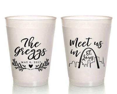 St Louis Wedding Frosted Cups #1848