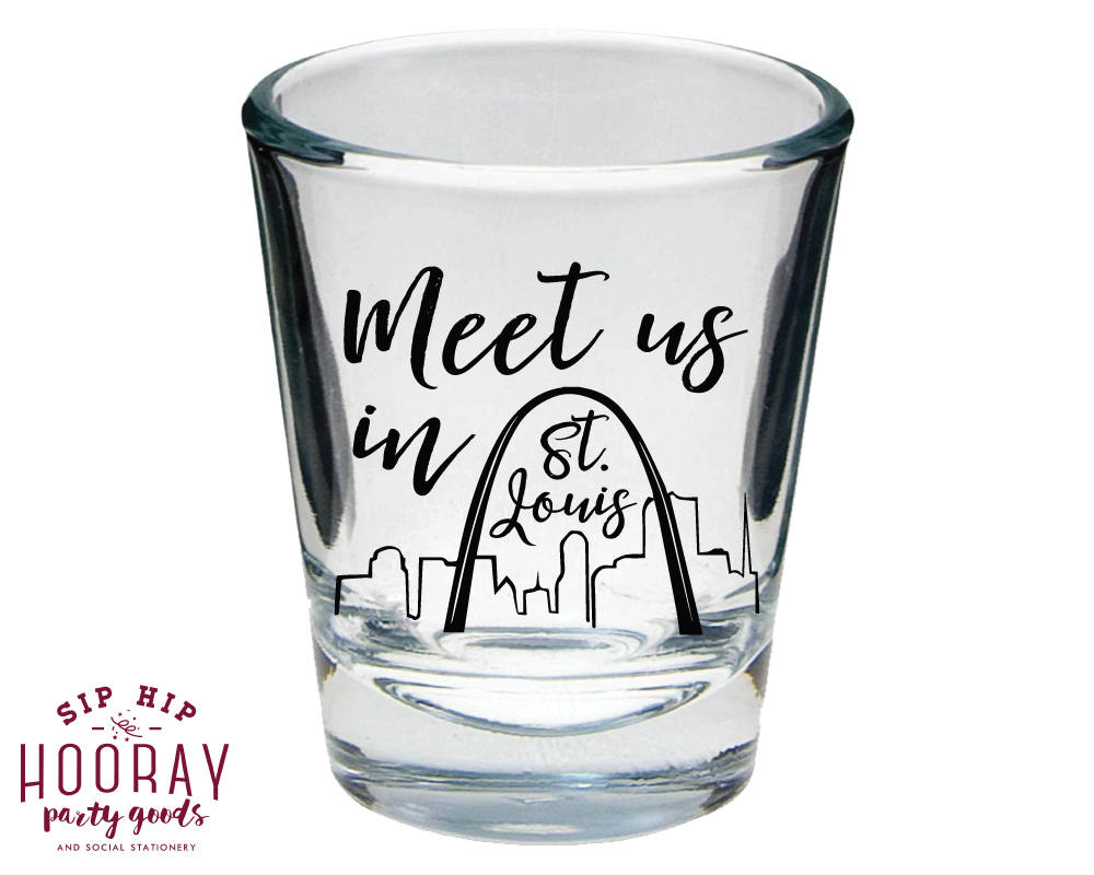 Custom St Louis Wedding Shot Glasses #1848