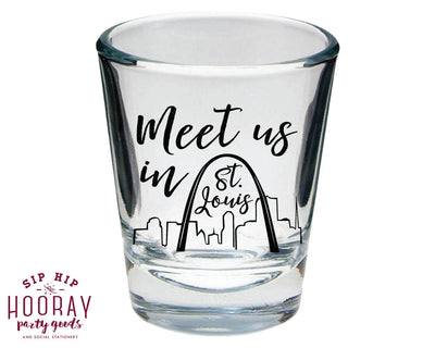 Custom St Louis Wedding Shot Glasses #1848