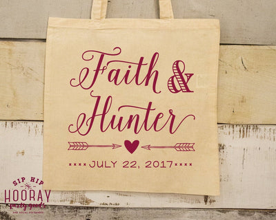 Arrow Rustic Wedding Tote Bags #1805