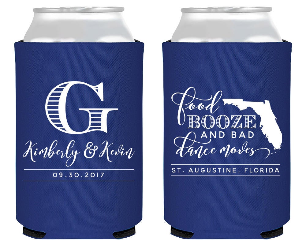 Food Booze and Bad Dance Moves Neoprene Can Coolers #1854