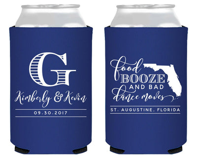Food Booze and Bad Dance Moves Neoprene Can Coolers #1854