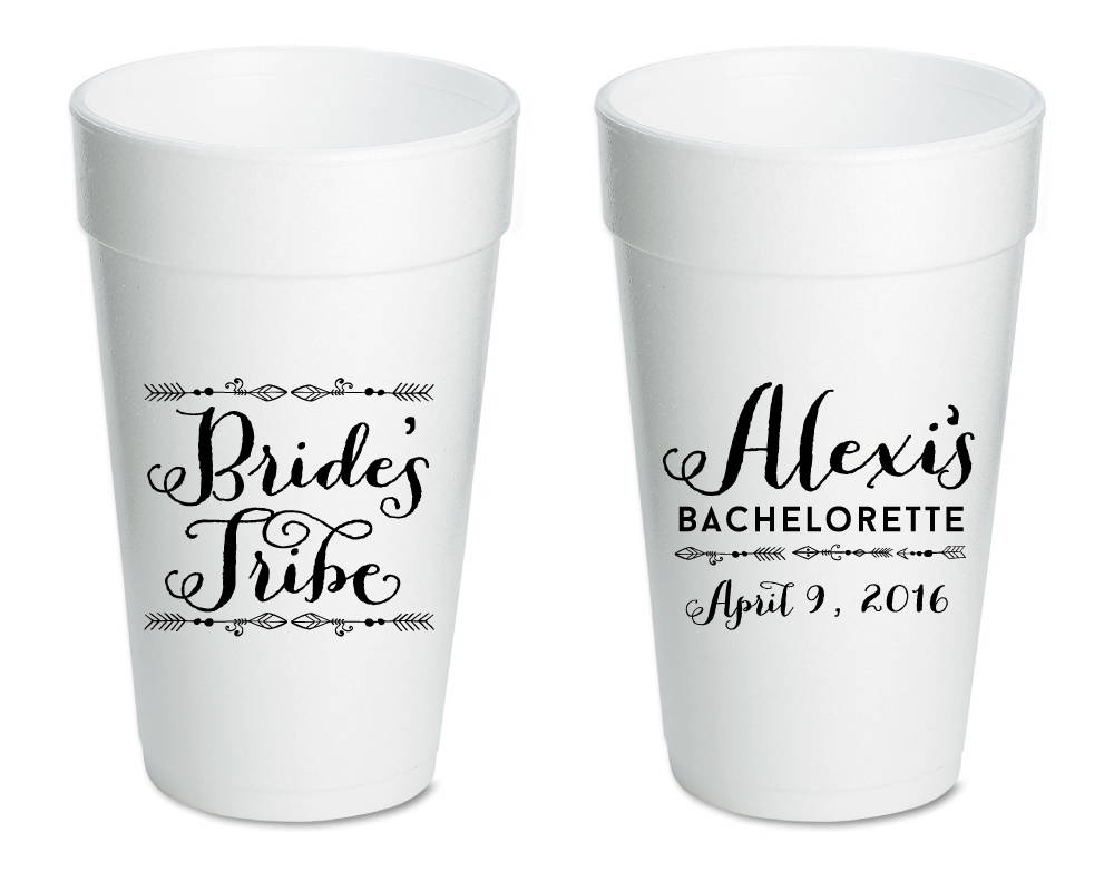Bride's Tribe Bachelorette Foam Cups #1855