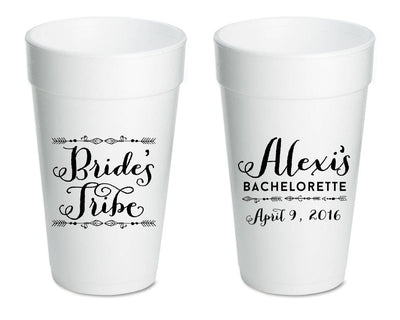 Bride's Tribe Bachelorette Foam Cups #1855
