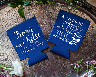 Neoprene Wedding Without A Buzz Can Coolers #1857