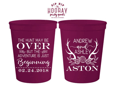 Our Adventure is Just Beginning Wedding Stadium Cups, #1861