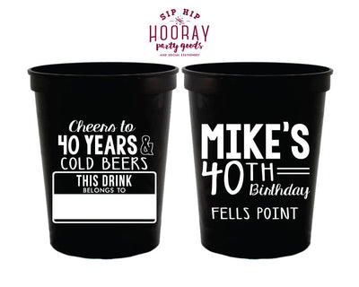 Name Tag Birthday Stadium Cups #1866