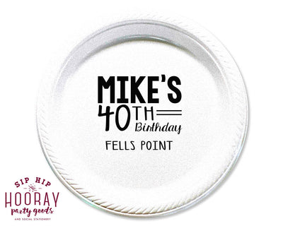 Custom Birthday Party Cake Plates #1866