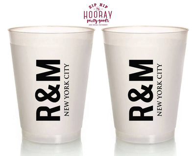 Personalized Monogram Frosted Cups #1862