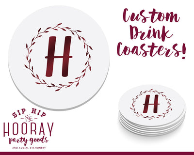 Personalized Custom Foil Drink Coasters #1869