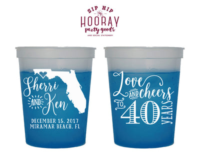 Anniversary Party Color Changing Cups #1812