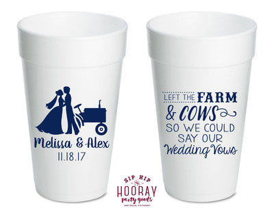 Southern Wedding Styrofoam Cups #1876