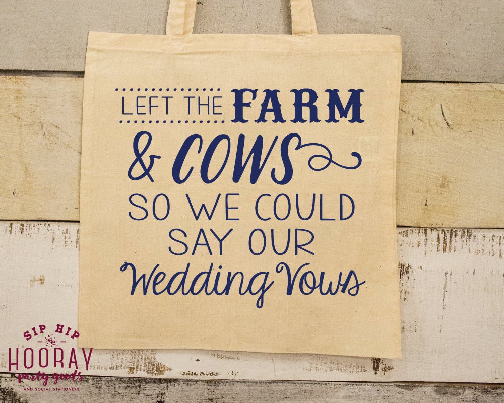 Country Wedding Tote Bags #1876
