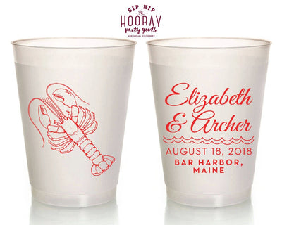 Nautical Lobster Frosted Cups #1817