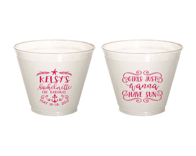 Girls Just Want To Have Fun Bachelorette Party Frosted 9oz Cups, #1880